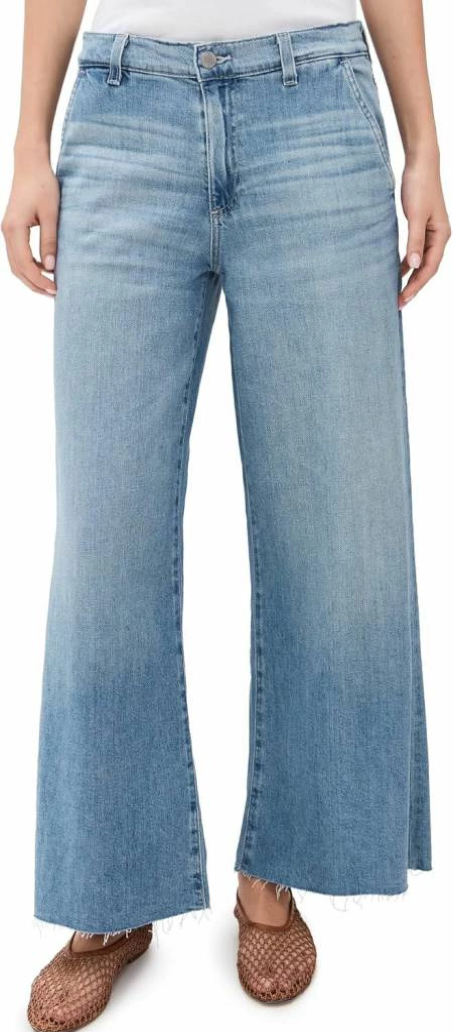 AG Adriano Goldschmied Women's Stella Mid Rise Palazzo Jeans Ankle-Length Wide Leg Pants