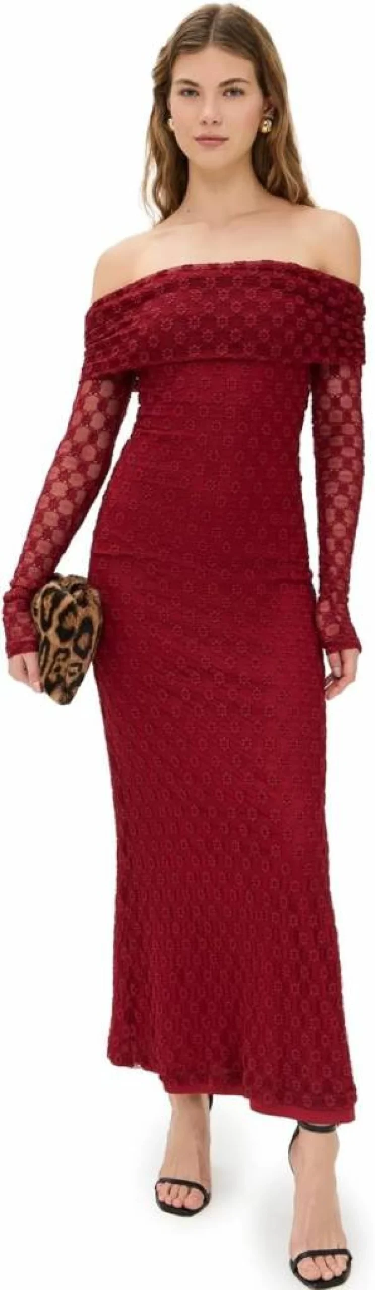 Bardot Adoni Off-Shoulder Long Maxi Dress for Women - Elegant Flowy Summer Gown