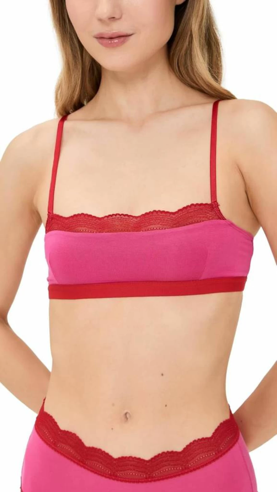 Stripe & Stare Women's Lace Square Bralette - Comfortable & Stylish Bralette for Everyday Wear