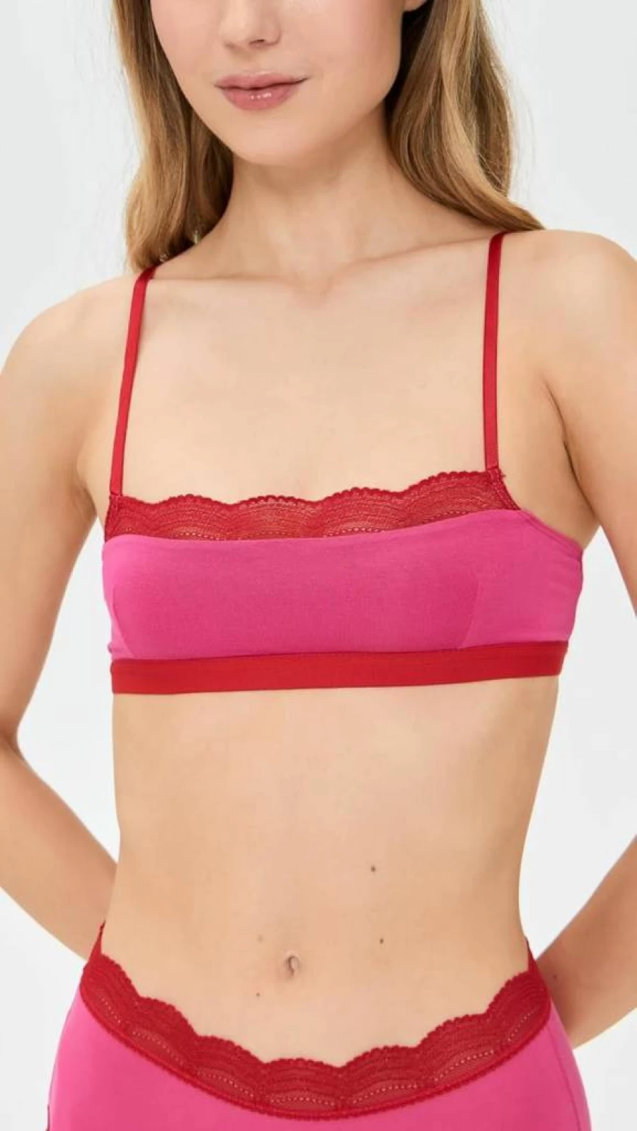 Stripe & Stare Women's Lace Square Bralette - Comfortable & Stylish Bralette for Everyday Wear