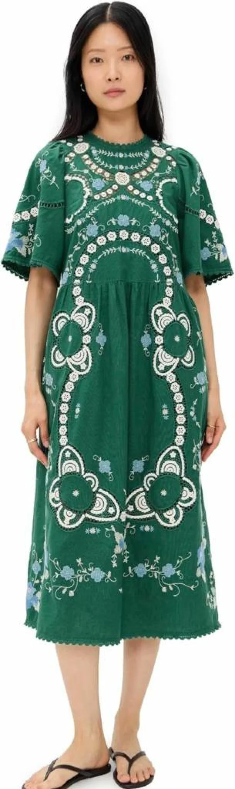 Sea Women's Vesna Embroidered Floral Summer Dress - Elegant Bohemian Maxi Dress