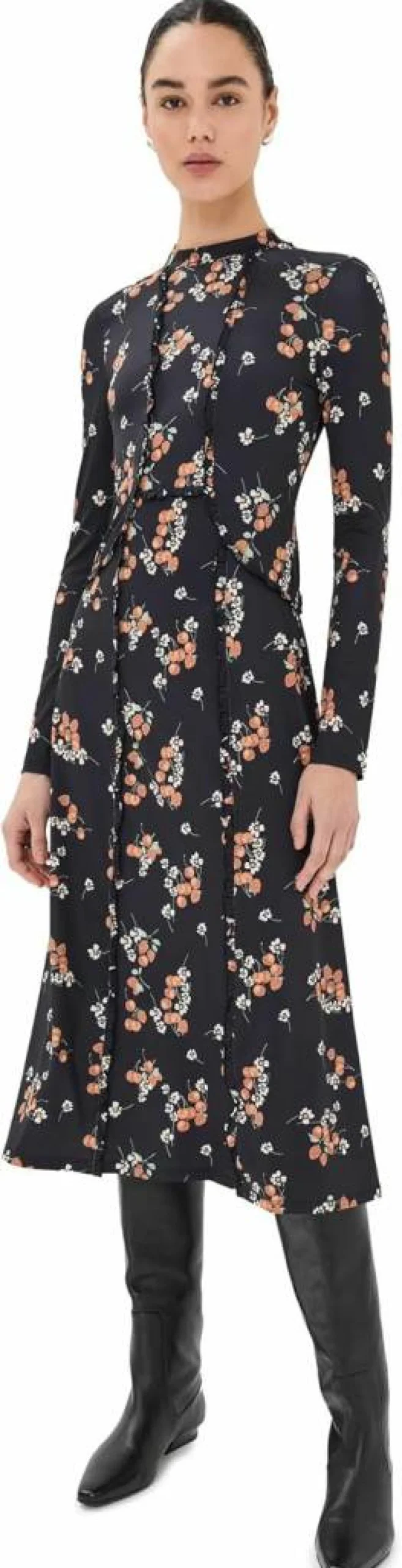 Sea Women's Cerise Floral Printed Stretchy Spandex Dress