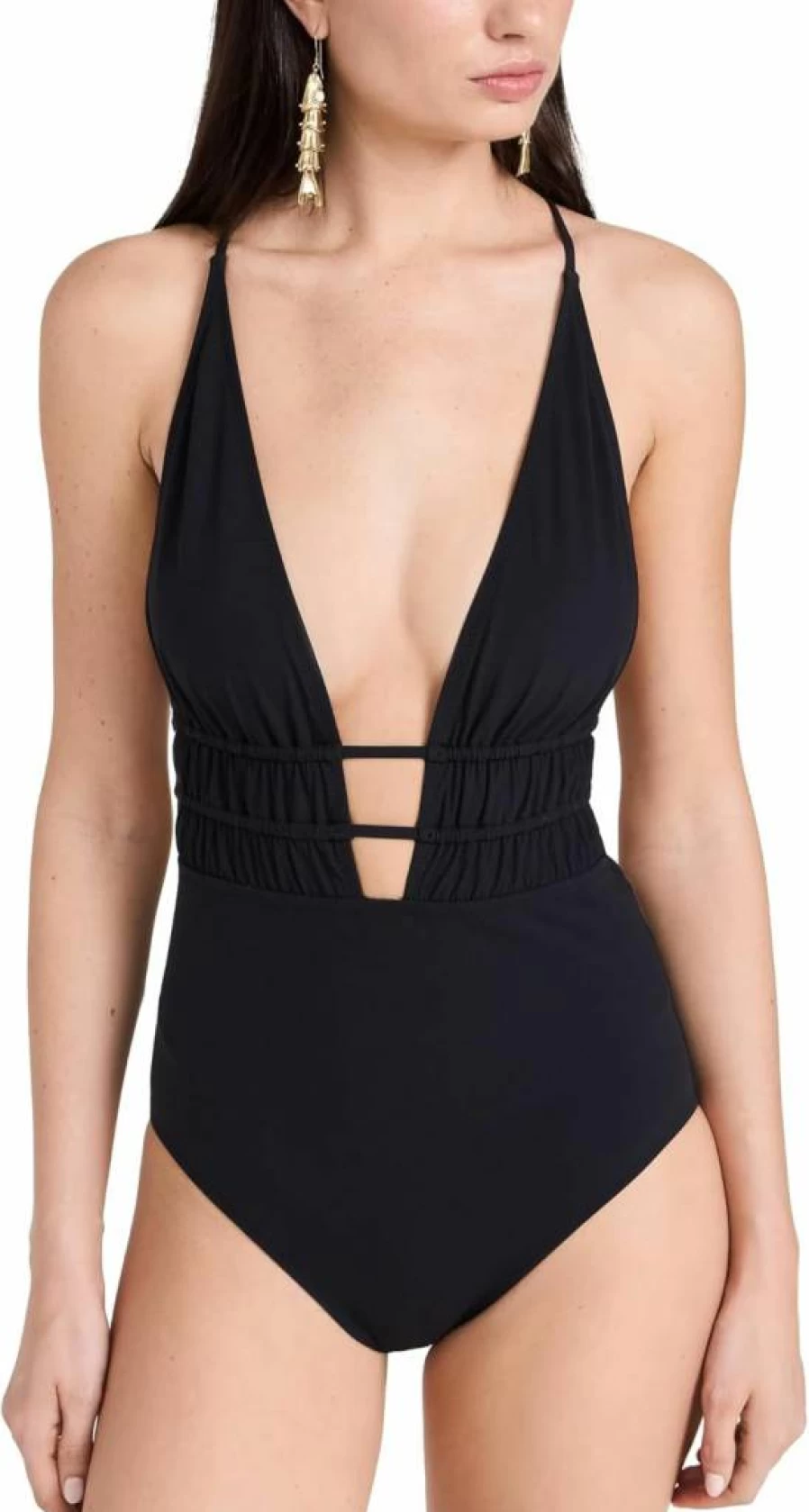 Ulla Johnson Women's Dioni Maillot One Piece Swimsuit | Stylish One-Piece Bathing Suit