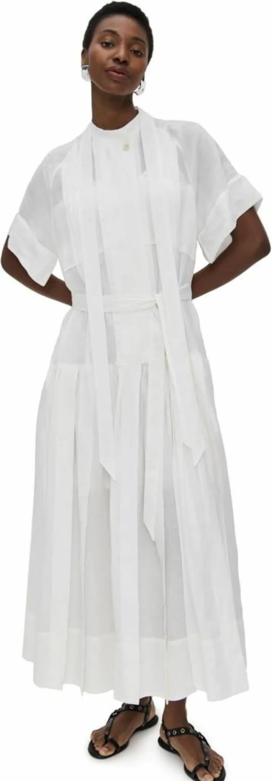 Lee Mathews Women's Anita Dress - Elegant Flowy Midi Dress for Women