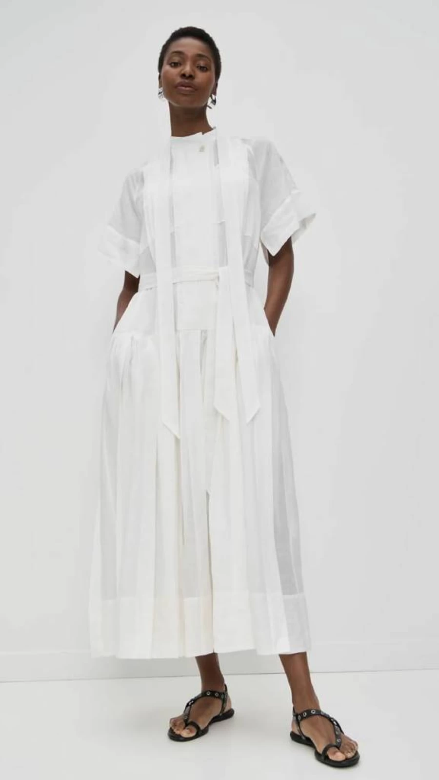 Lee Mathews Women's Anita Dress - Elegant Flowy Midi Dress for Women