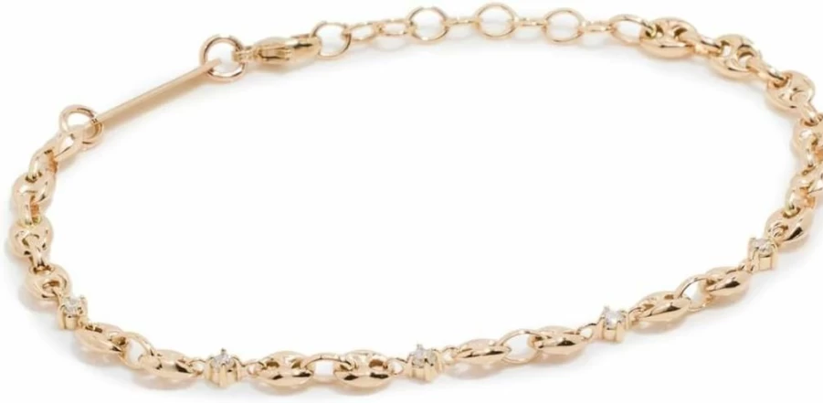 ZOE CHICCO 14K Gold Chunky Chain Bracelet for Women - Solid Heavy Link Luxury Jewelry