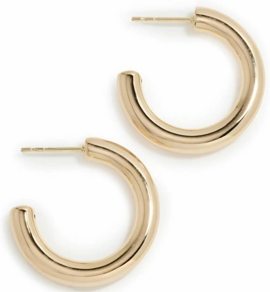 14K Gold Large Hoop Earrings for Women - EF Collection Sasha Hoops