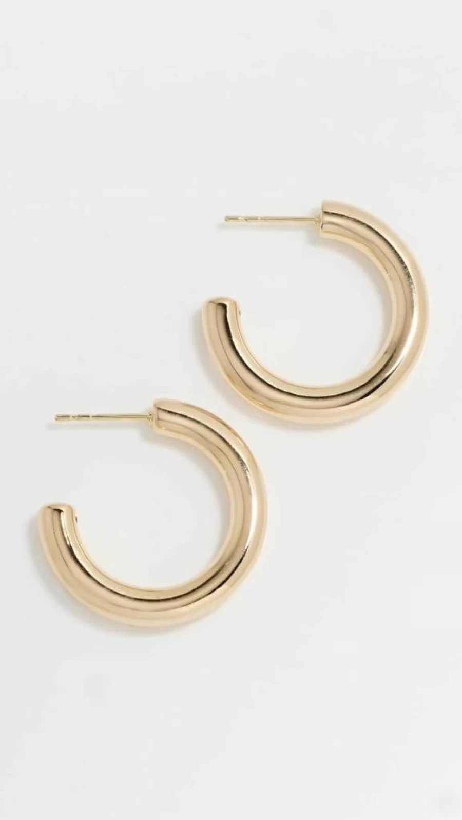 14K Gold Large Hoop Earrings for Women - EF Collection Sasha Hoops