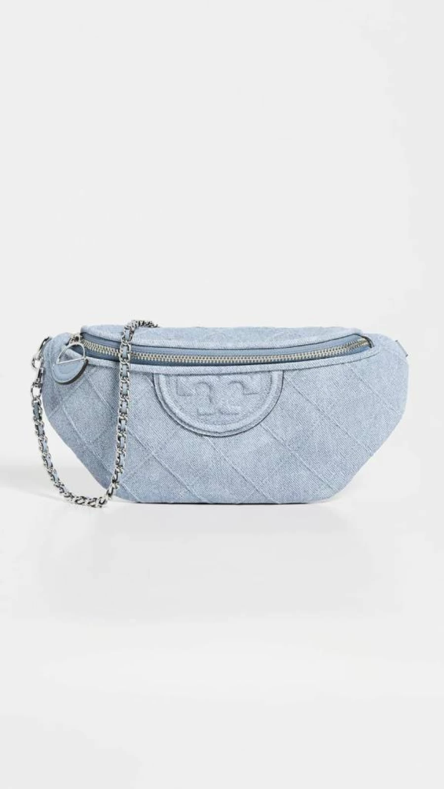 Tory Burch Women's Fleming Denim Crossbody Bag with Adjustable Strap