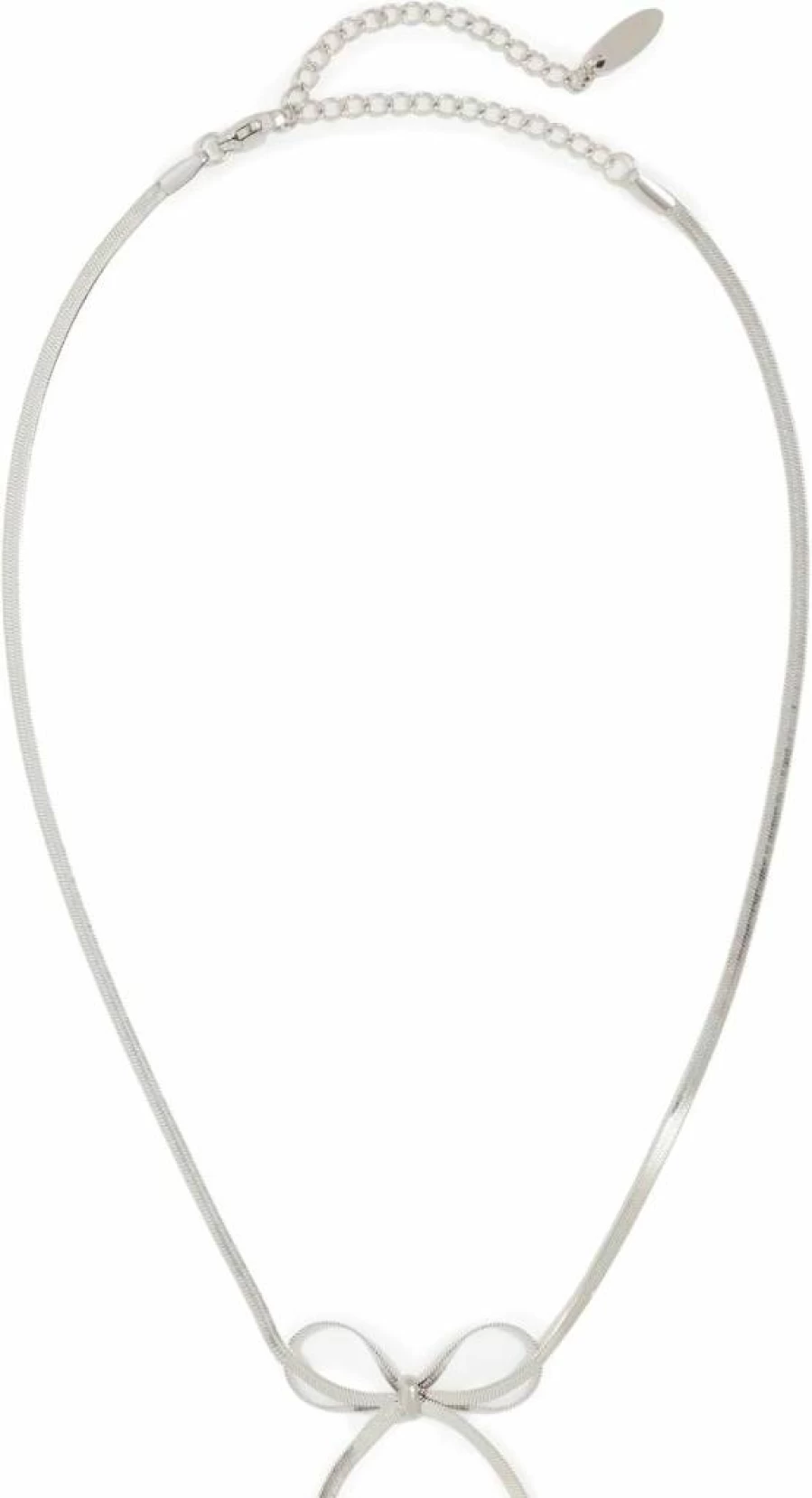Maison Irem Sterling Silver Bow Pendant Necklace for Women