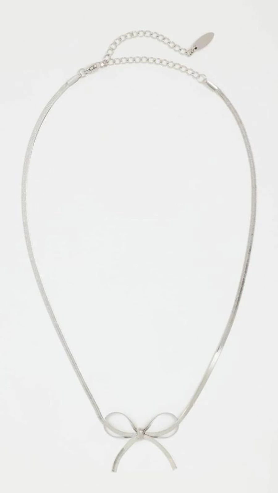 Maison Irem Sterling Silver Bow Pendant Necklace for Women