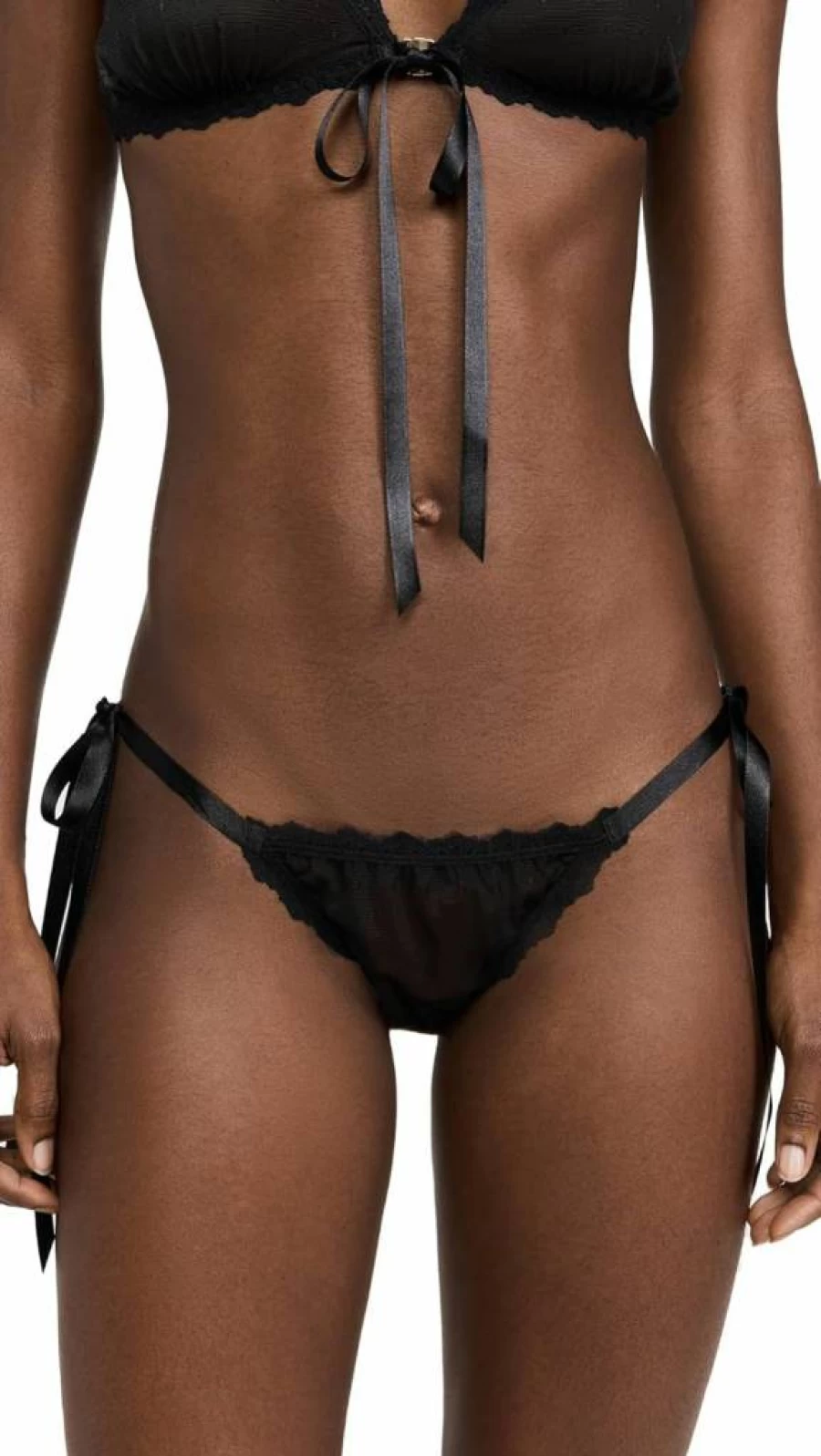 Hanky Panky Women's Side Tie Bikini with Dotted Tulle Detail - Stylish Swimwear for Women