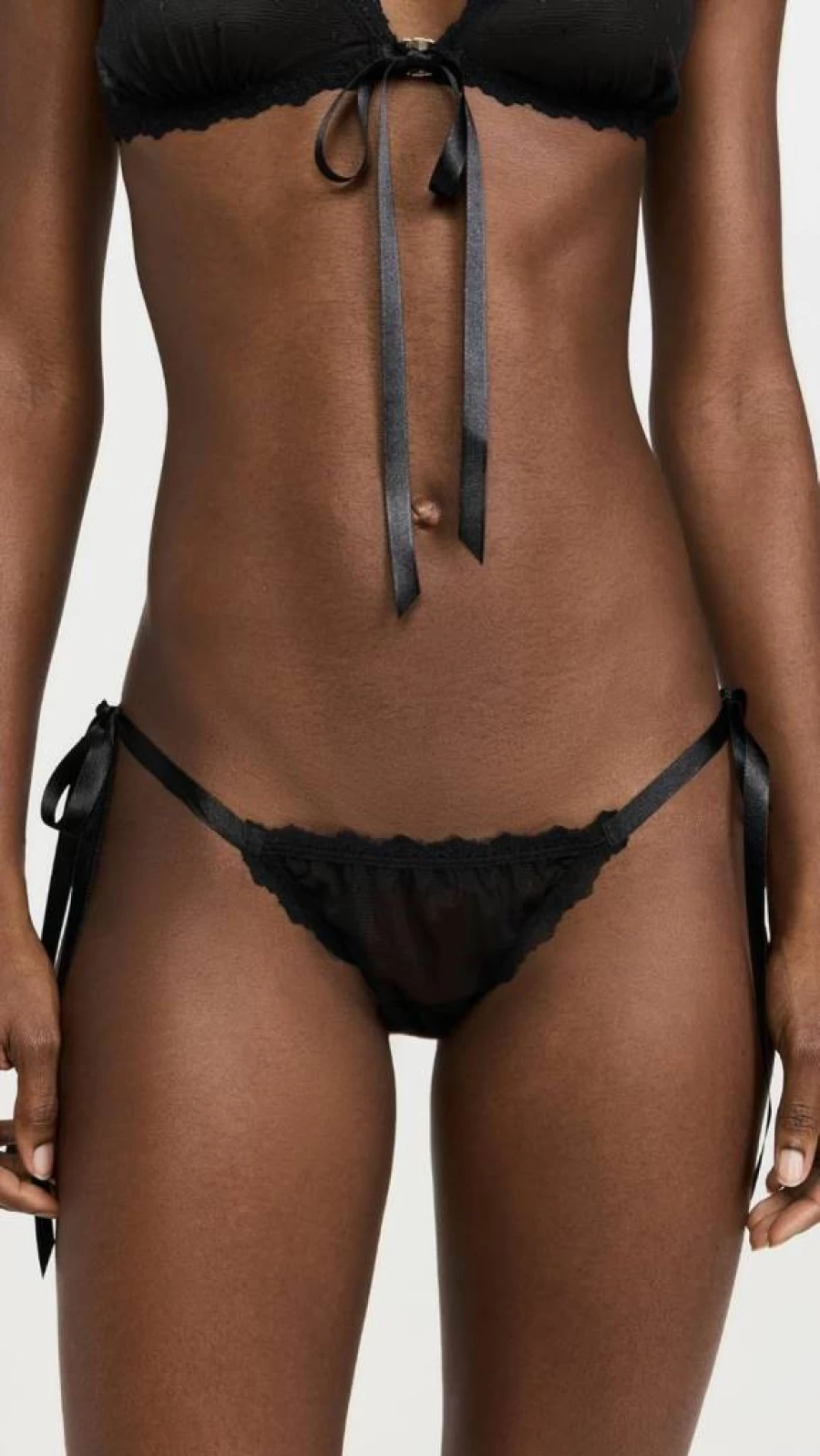 Hanky Panky Women's Side Tie Bikini with Dotted Tulle Detail - Stylish Swimwear for Women