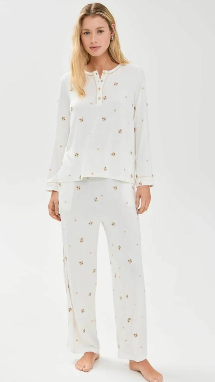 Sea Women's Orla Henley Neck Sleepwear Pajama Set - Comfortable & Stylish PJs