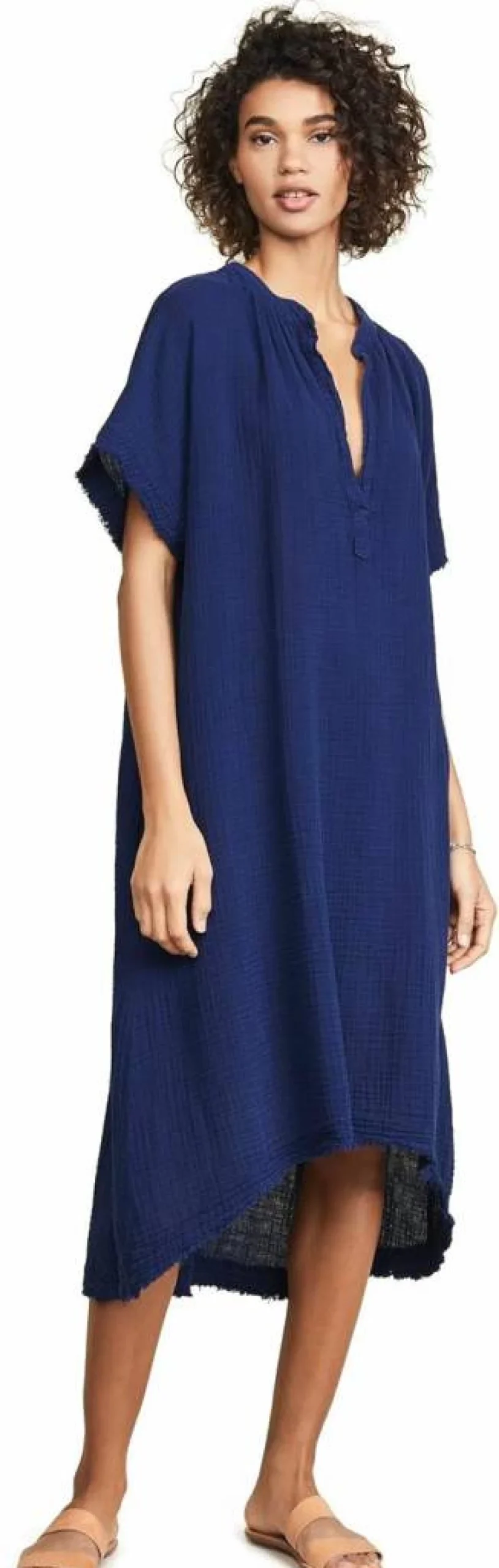 9SEED Women's Tunisia Kaftan Cover Up - Boho Beach Dress, Summer Muslim Abaya, Elegant Long Sleeve Maxi Dress