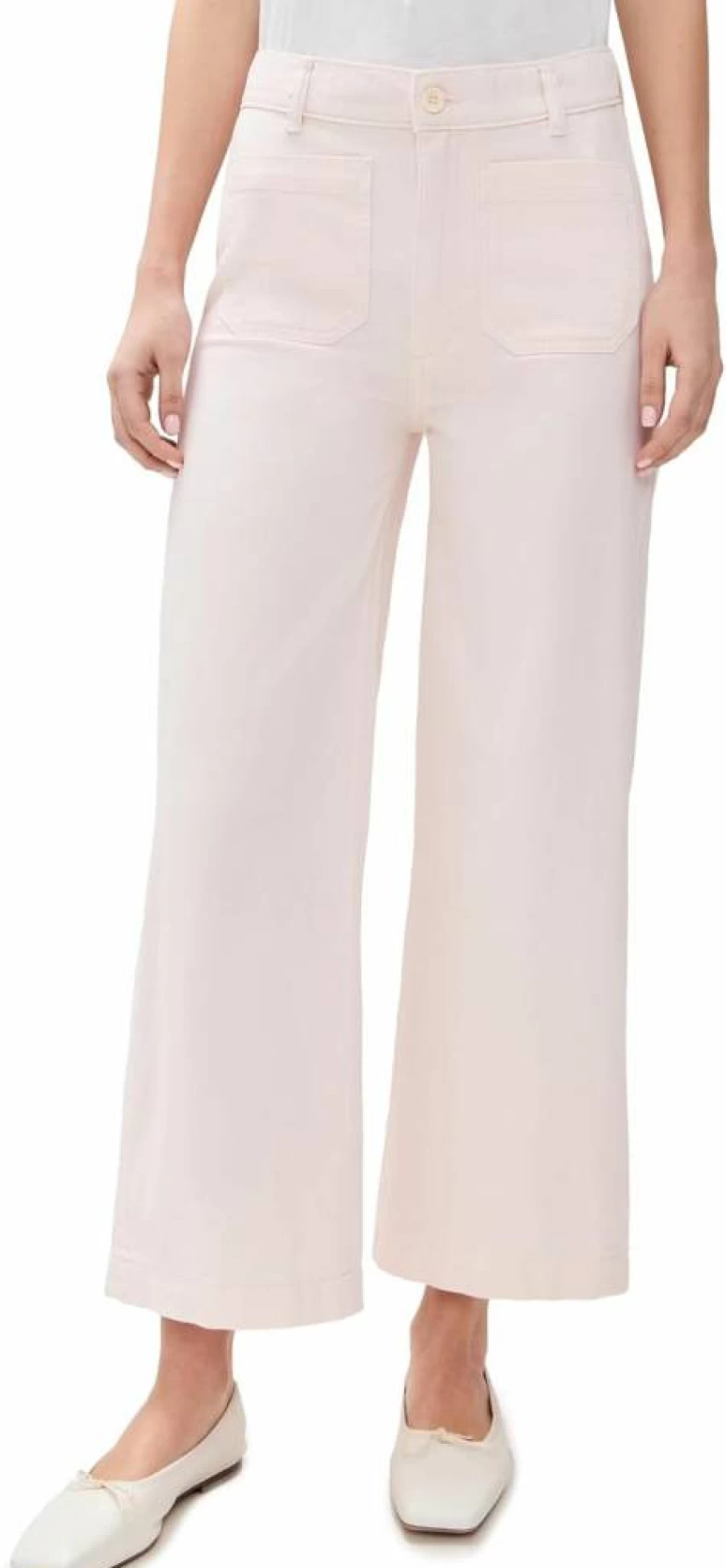 DL1961 Women's Hepburn High Rise Wide Leg Ankle Jeans - Sustainable Denim