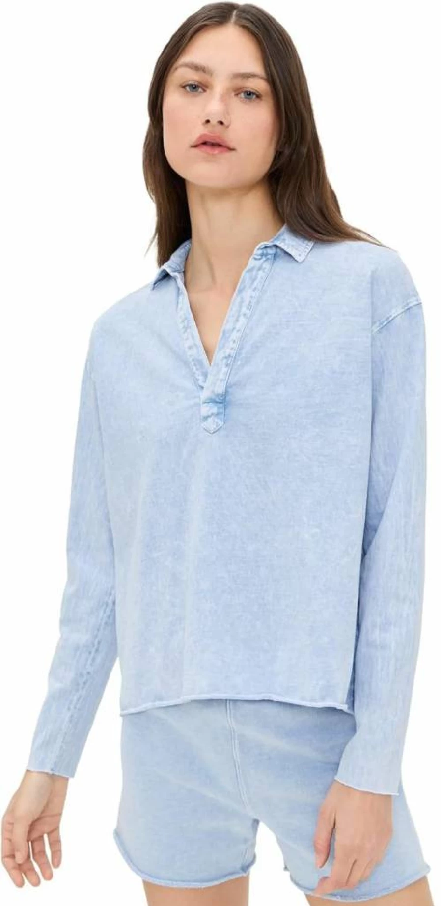 Frank & Eileen Women's Patrick Popover Henley Shirt - Classic Casual Top