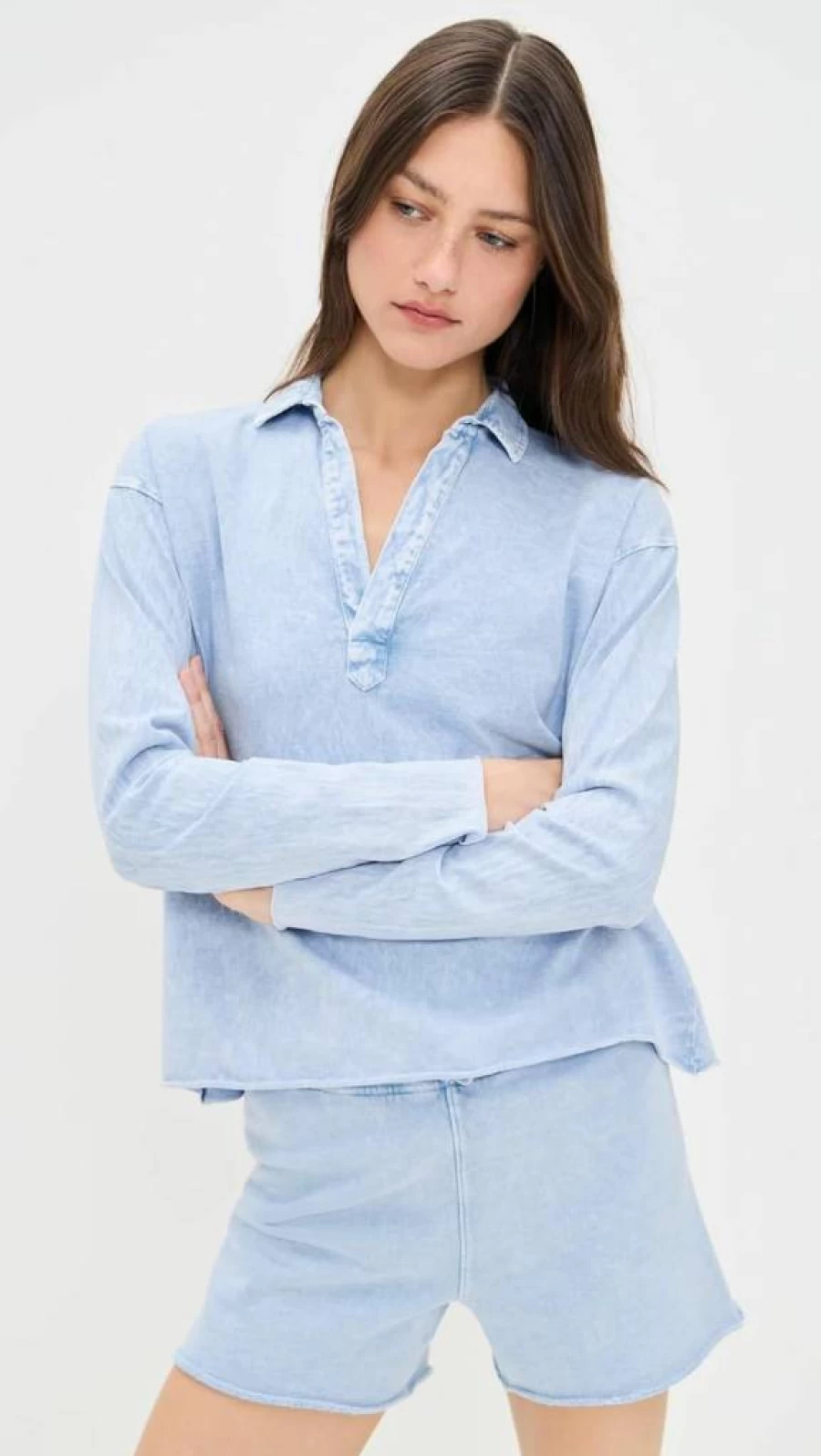 Frank & Eileen Women's Patrick Popover Henley Shirt - Classic Casual Top
