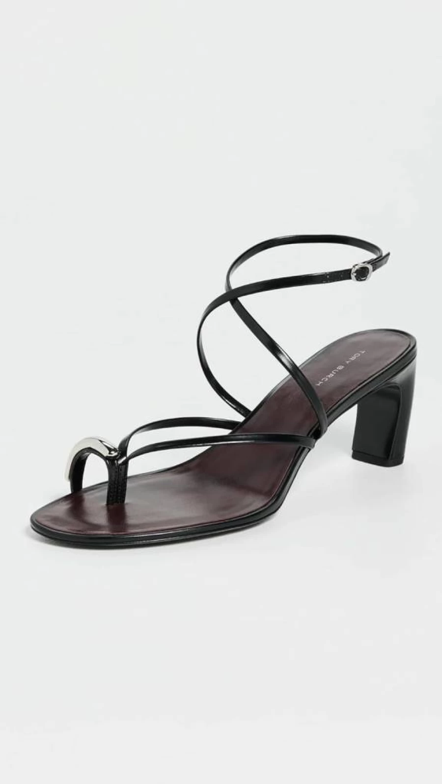 Tory Burch Women's Strappy Heel Sandals 65mm - Elegant Pierced Design for Stylish Comfort