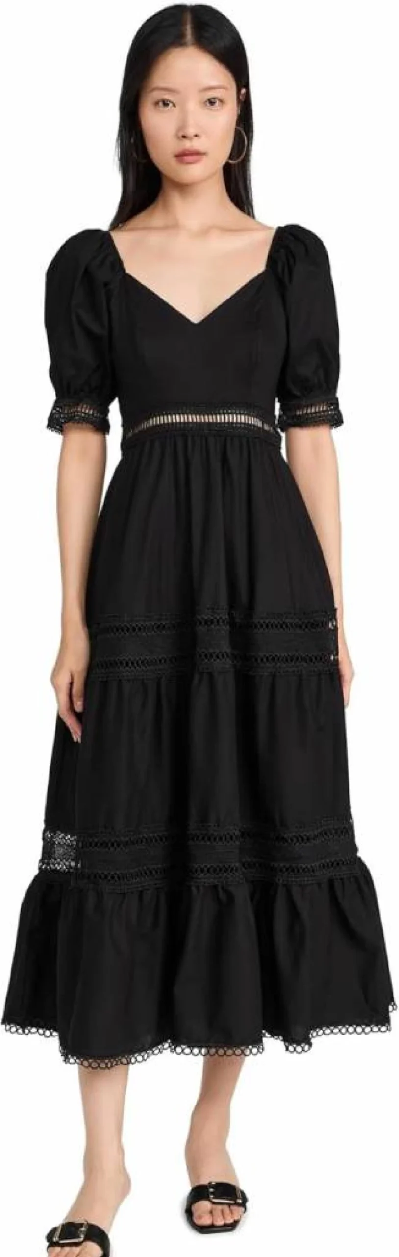Peixoto Women's Isabella Dress - Elegant Flowy Summer Dress with V-Neck and Floral Print