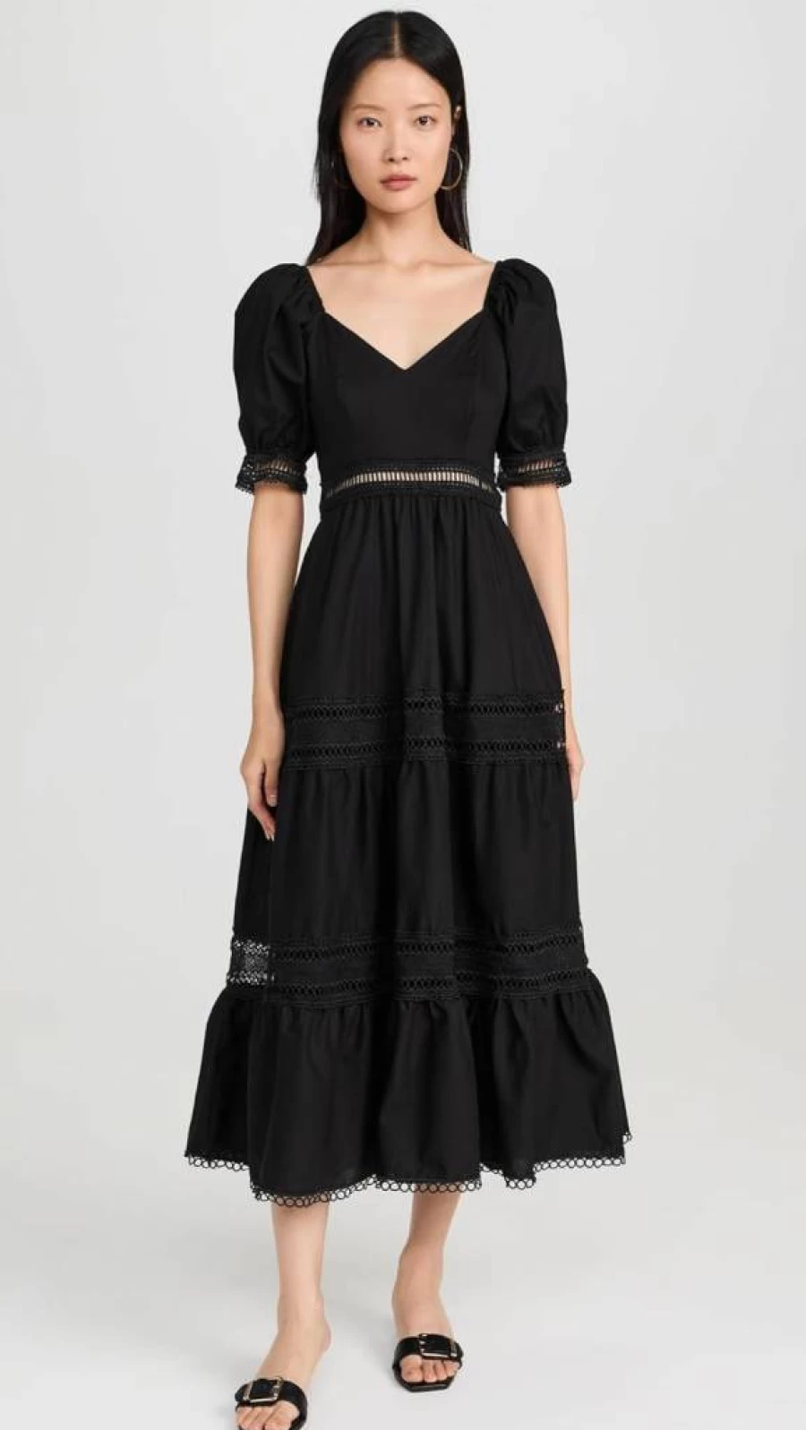 Peixoto Women's Isabella Dress - Elegant Flowy Summer Dress with V-Neck and Floral Print