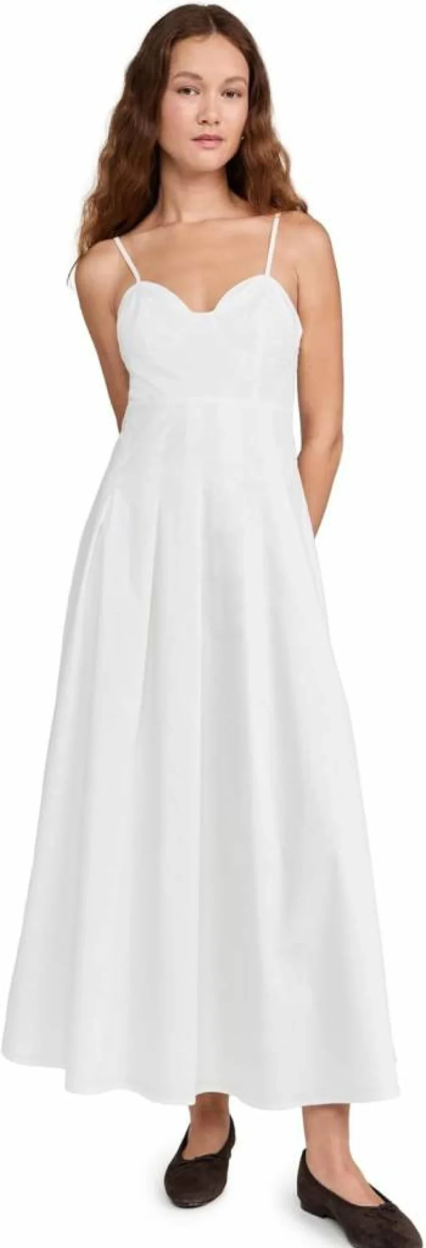 Line & Dot Women's Lace Midi Dress - Elegant Floral Lace Summer Dress
