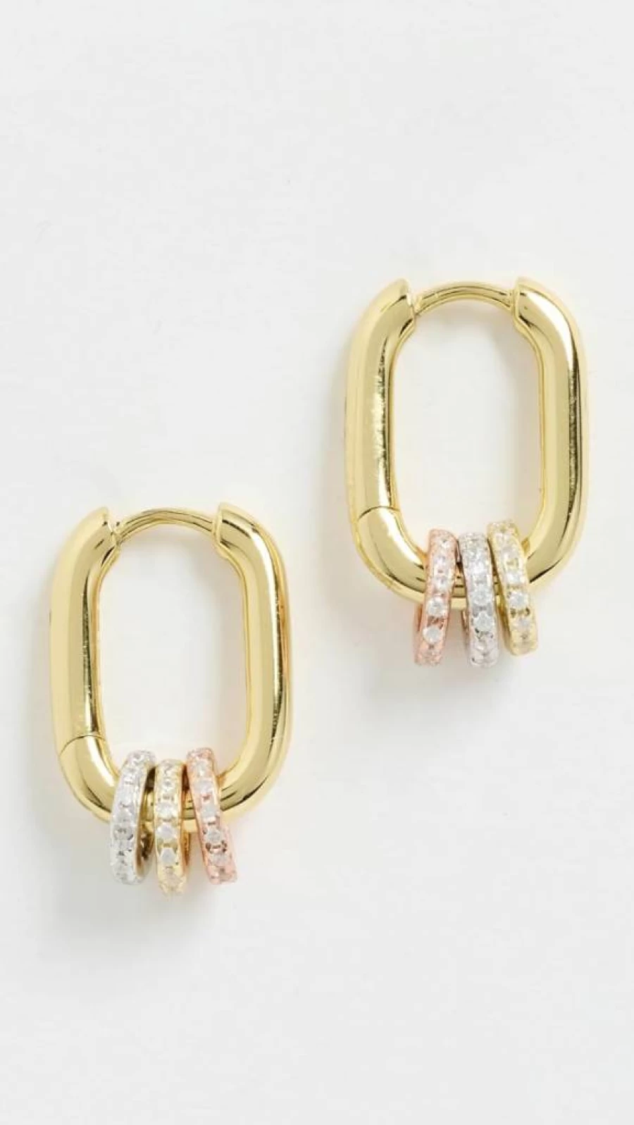 SHASHI Women's Gold Cosmo Charm Huggie Hoop Earrings, One Size Fashion Jewelry