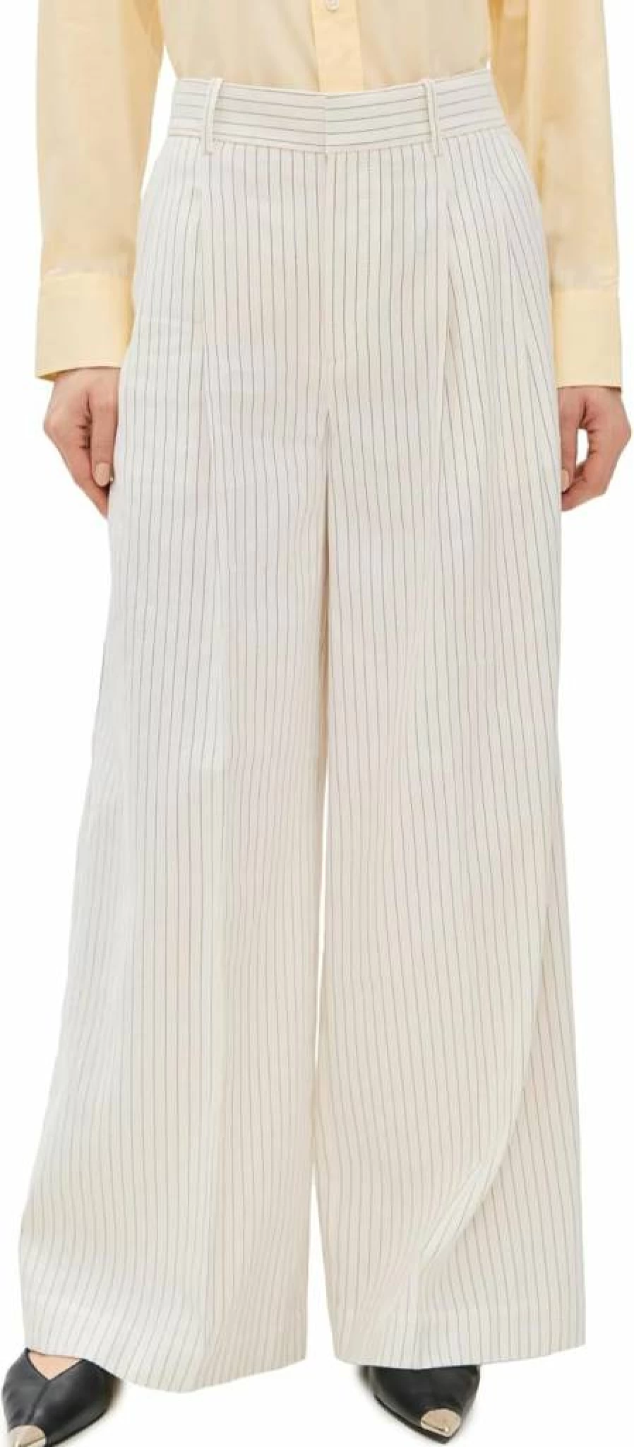 Madewell Women's Super Wide-Leg Trousers - High Waist Comfort Pants for Casual & Office Wear