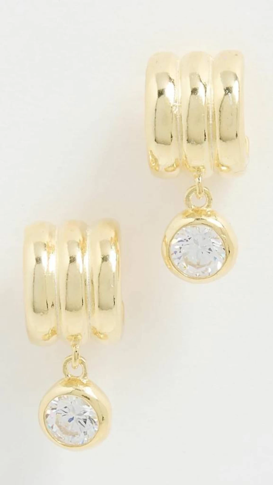 SHASHI Women's Robyn Huggie Hoop Earrings - Gold Plated Minimalist Huggie Earrings for Everyday Wear