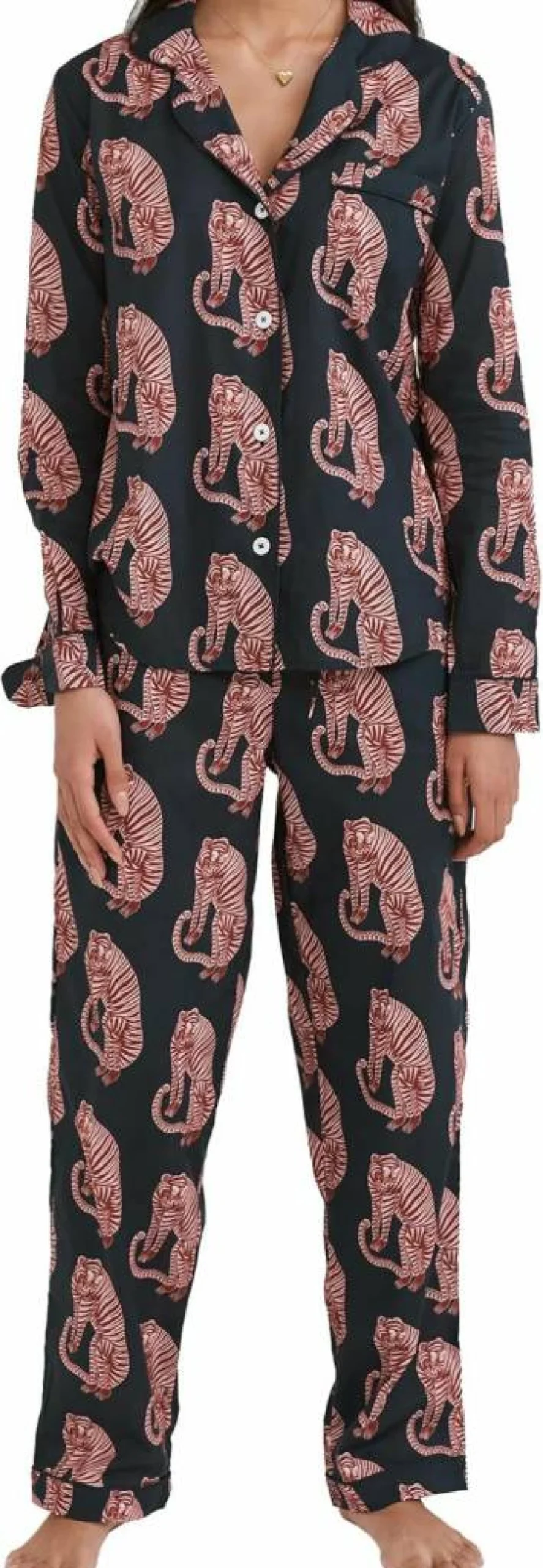 Desmond & Dempsey Luxury Long Sleeve Pajama Set for Women & Men - Premium Cotton Sleepwear