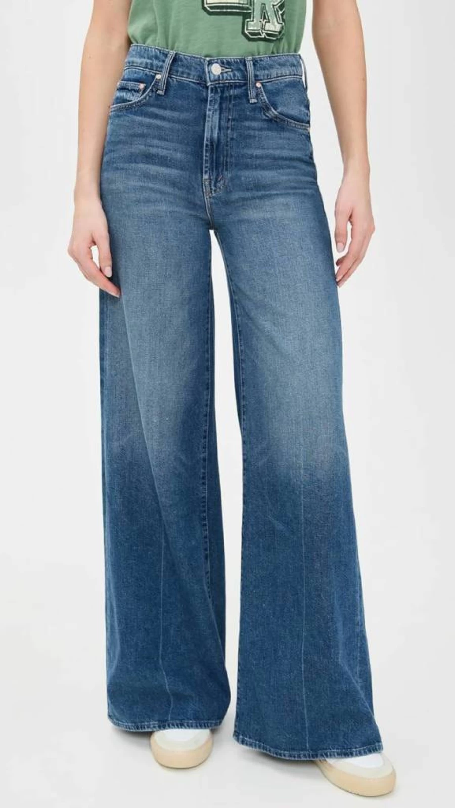MOTHER Women's The Undercover Sneaker Jeans - High Waist Distressed Denim