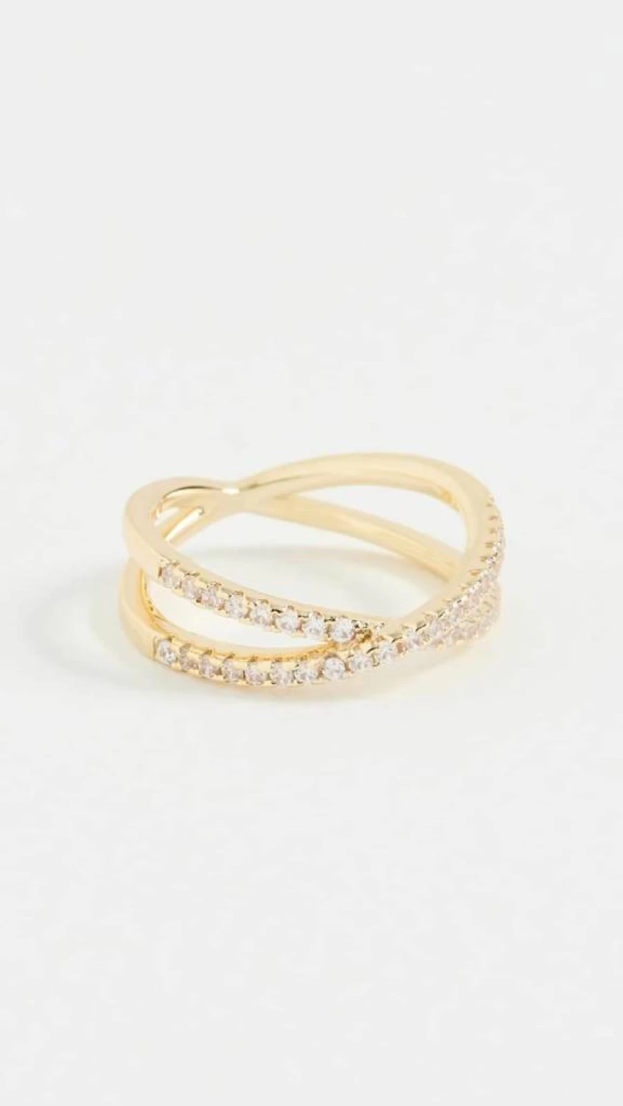 SHASHI Women's Stacey Pave Diamond Ring - Sterling Silver Stackable Band for Wedding & Engagement
