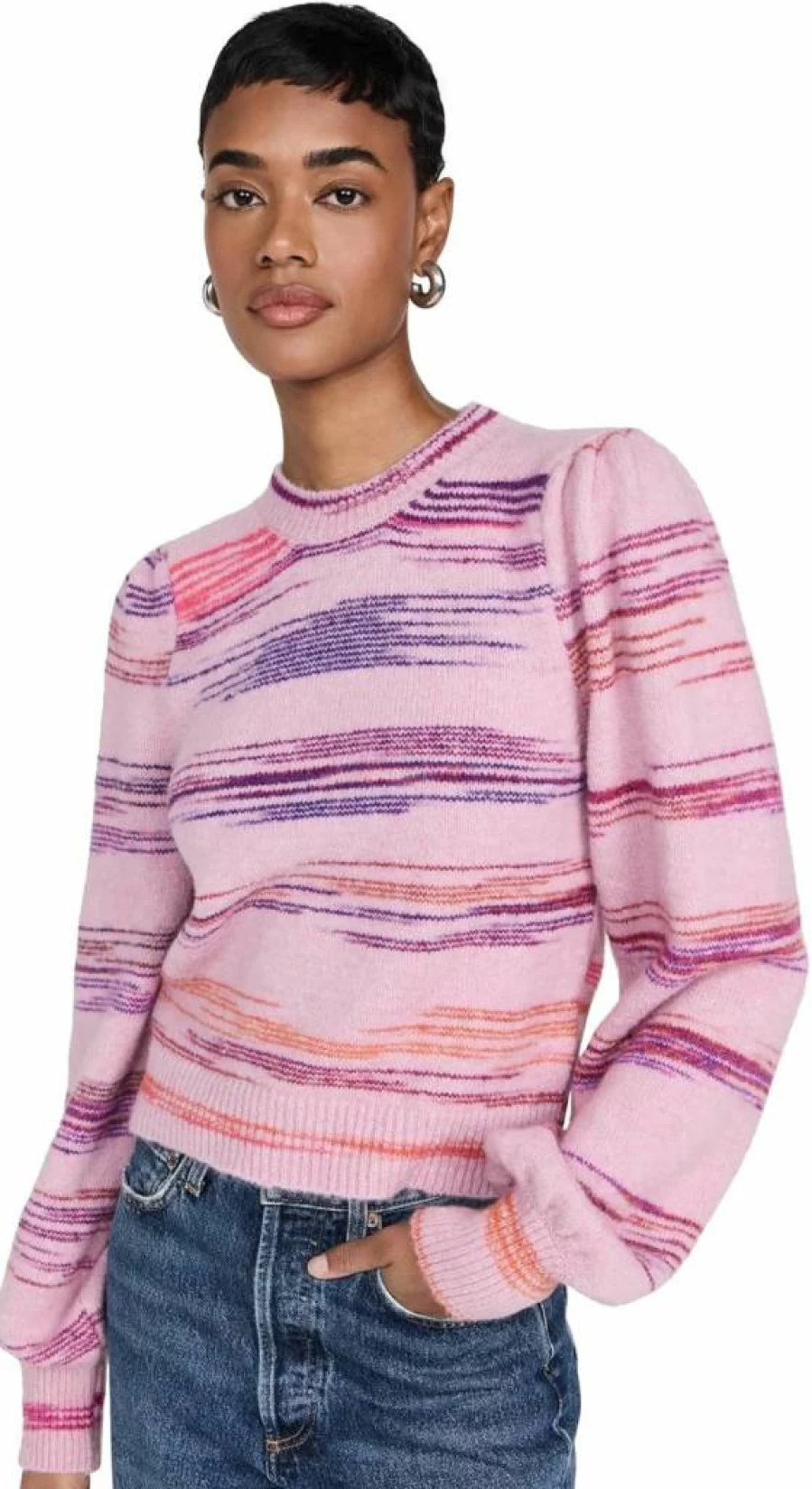 BAUM UND PFERDGARTEN Women's Carmy Knit Sweater - Soft Wool Blend Pullover for Women