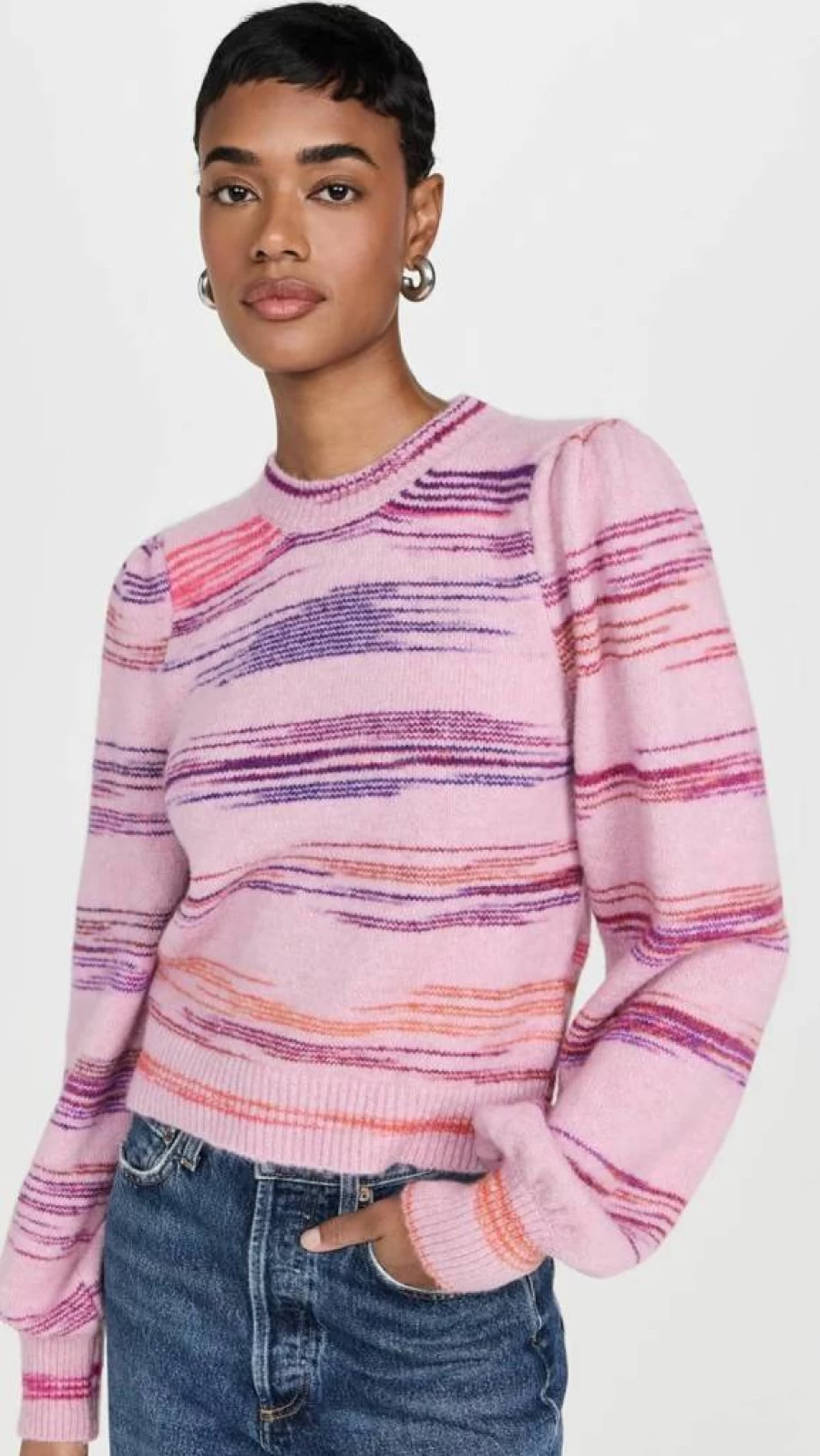 BAUM UND PFERDGARTEN Women's Carmy Knit Sweater - Soft Wool Blend Pullover for Women