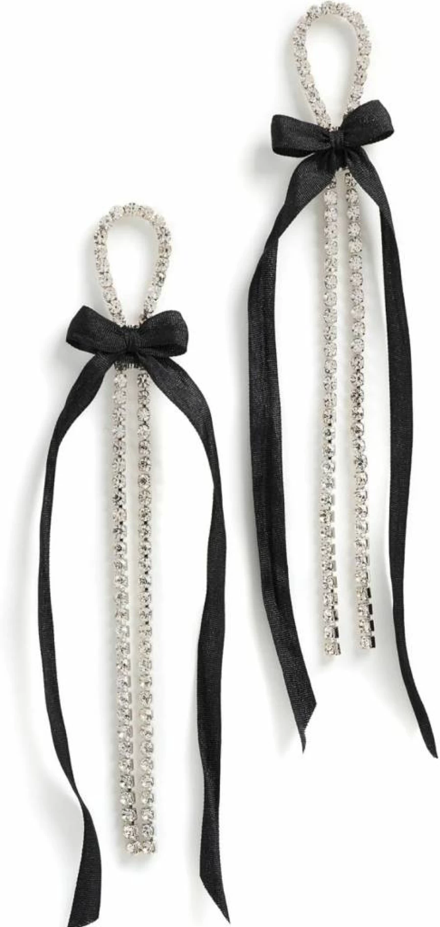 SHASHI Eleanora Hoop Earrings for Women - Sterling Silver Dangle Earrings with Crystal Accents