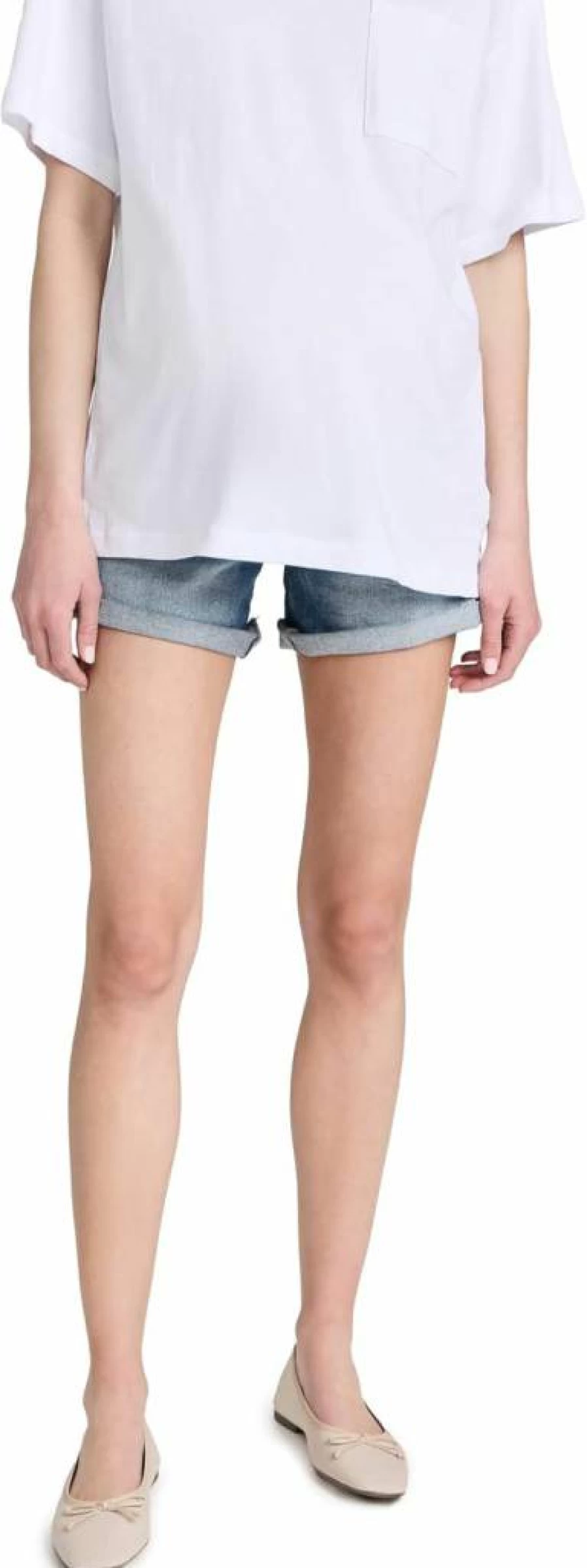 DL1961 Women's Zoie Maternity Shorts: Relaxed Fit 4.5" Inseam Denim Shorts for Pregnancy Comfort