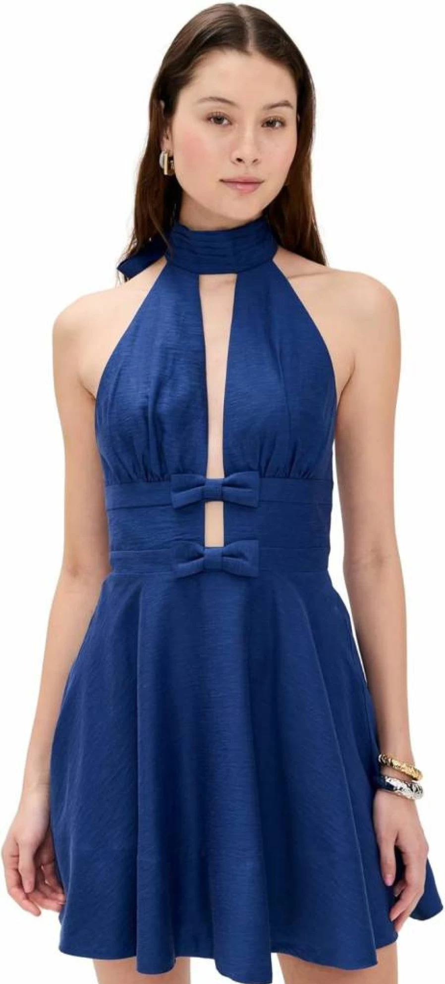 Rebecca Vallance Women's Ceramic Mini Dress - Elegant Ceramic White A-Line Style