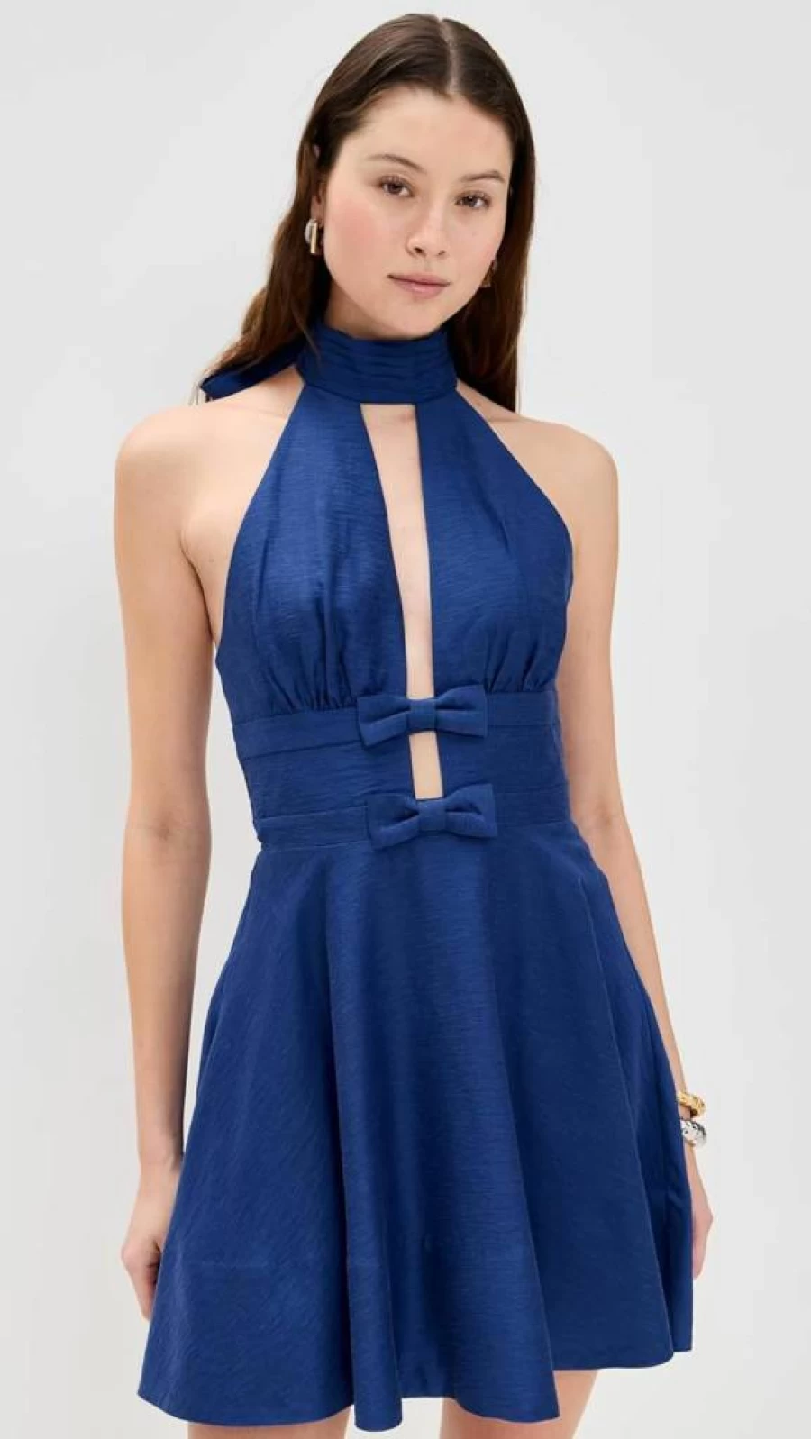 Rebecca Vallance Women's Ceramic Mini Dress - Elegant Ceramic White A-Line Style