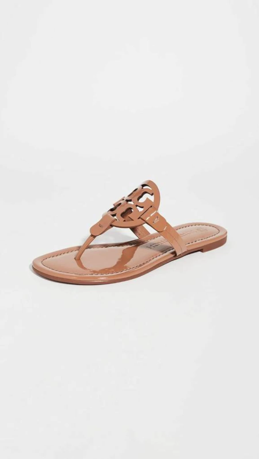Tory Burch Women's Miller Embellished Leather Sandals – Stylish Designer Flat Slides for Women
