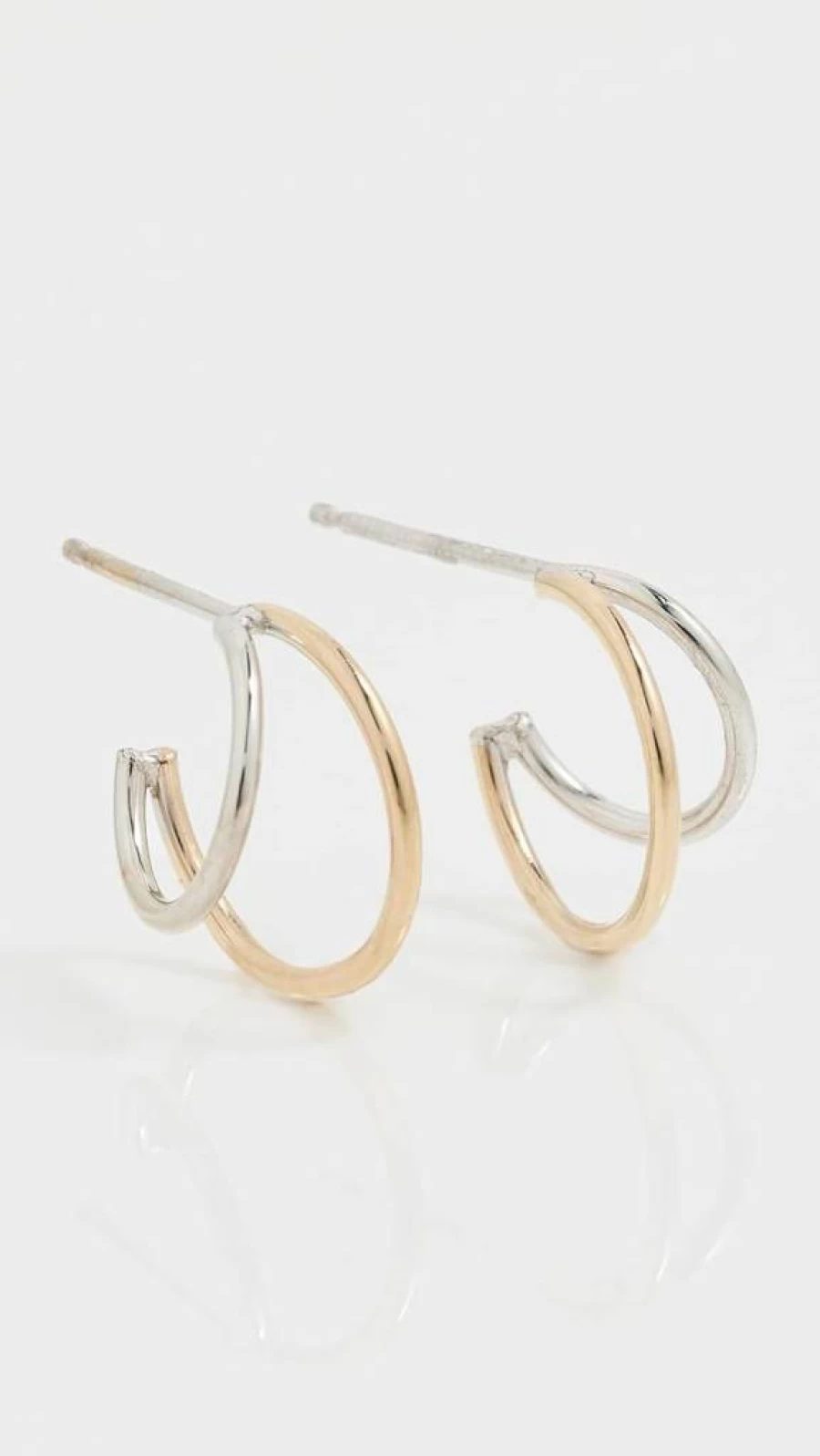 ZOE CHICCO 14K Yellow & White Gold Double Wire Huggie Hoops for Women
