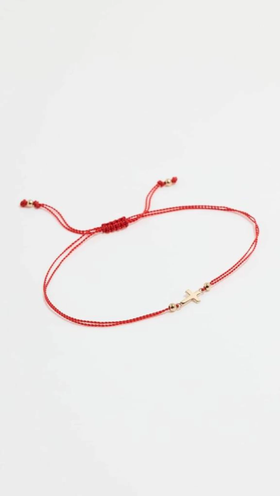 ZOE CHICCO 14K Gold Midi Bitty Cross Cord Bracelet for Women
