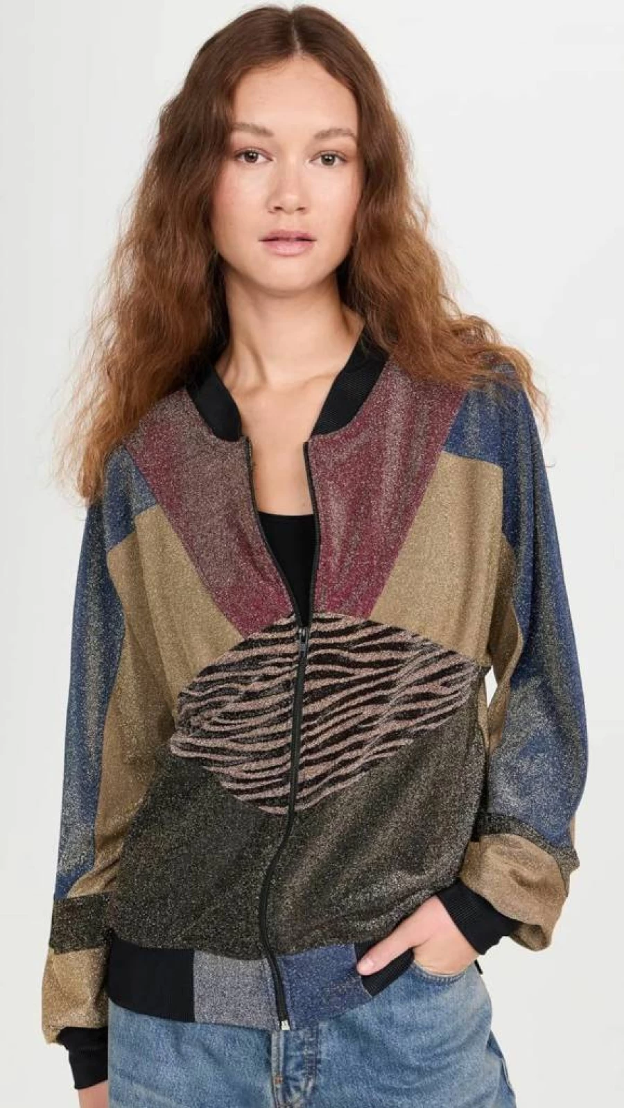 BruceGlen Women's Zebra Print Dolman Sleeve Track Jacket - Stylish Athletic Top for Casual Wear
