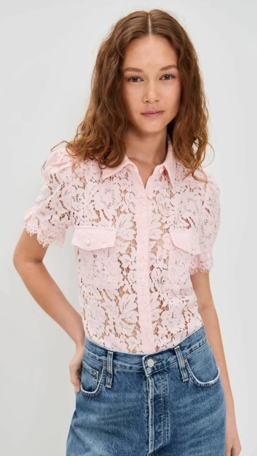 Generation Love Women's Mina Lace Blouse - Elegant Feminine Top for Casual & Dressy Outfits