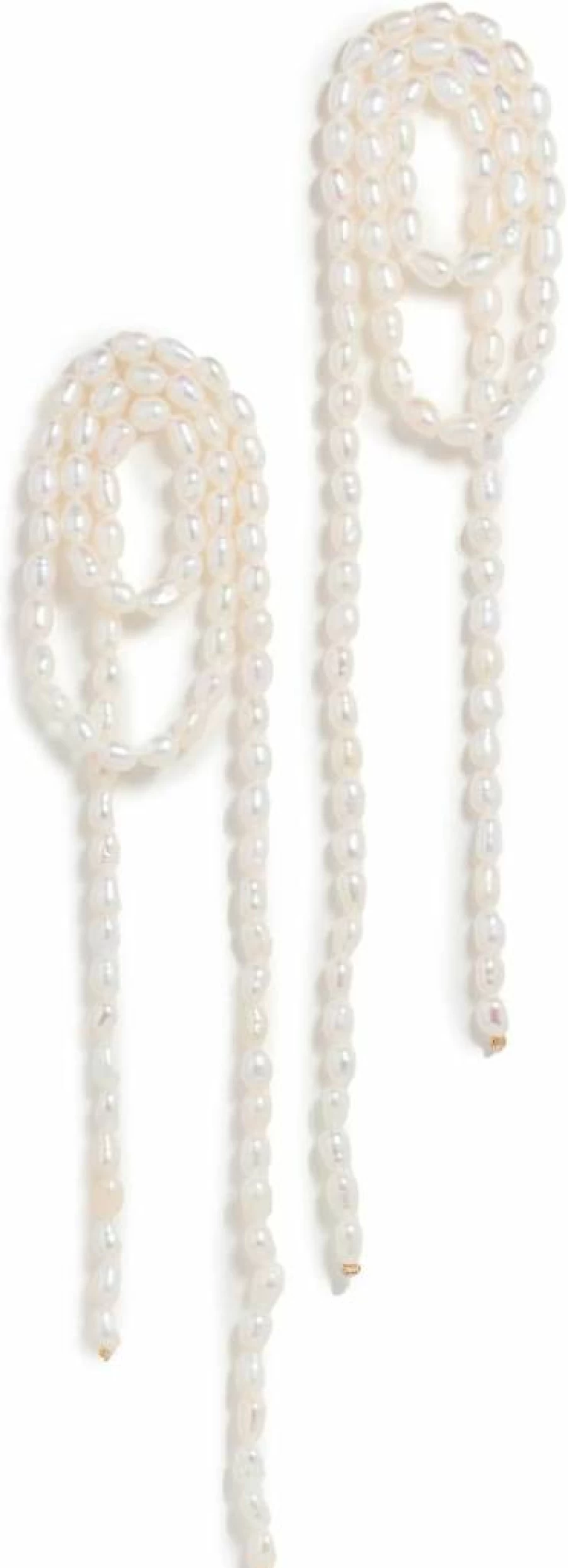 SHASHI Women's Pearl Stud Earrings - Elegant Vroom Design for Everyday Wear