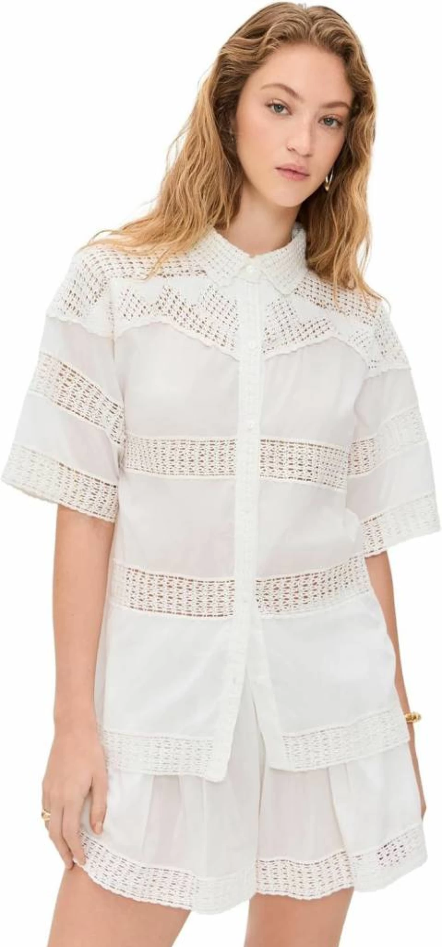 Ulla Johnson Women's Amal Cover-Up Top: Lightweight Boho Blouse for Summer