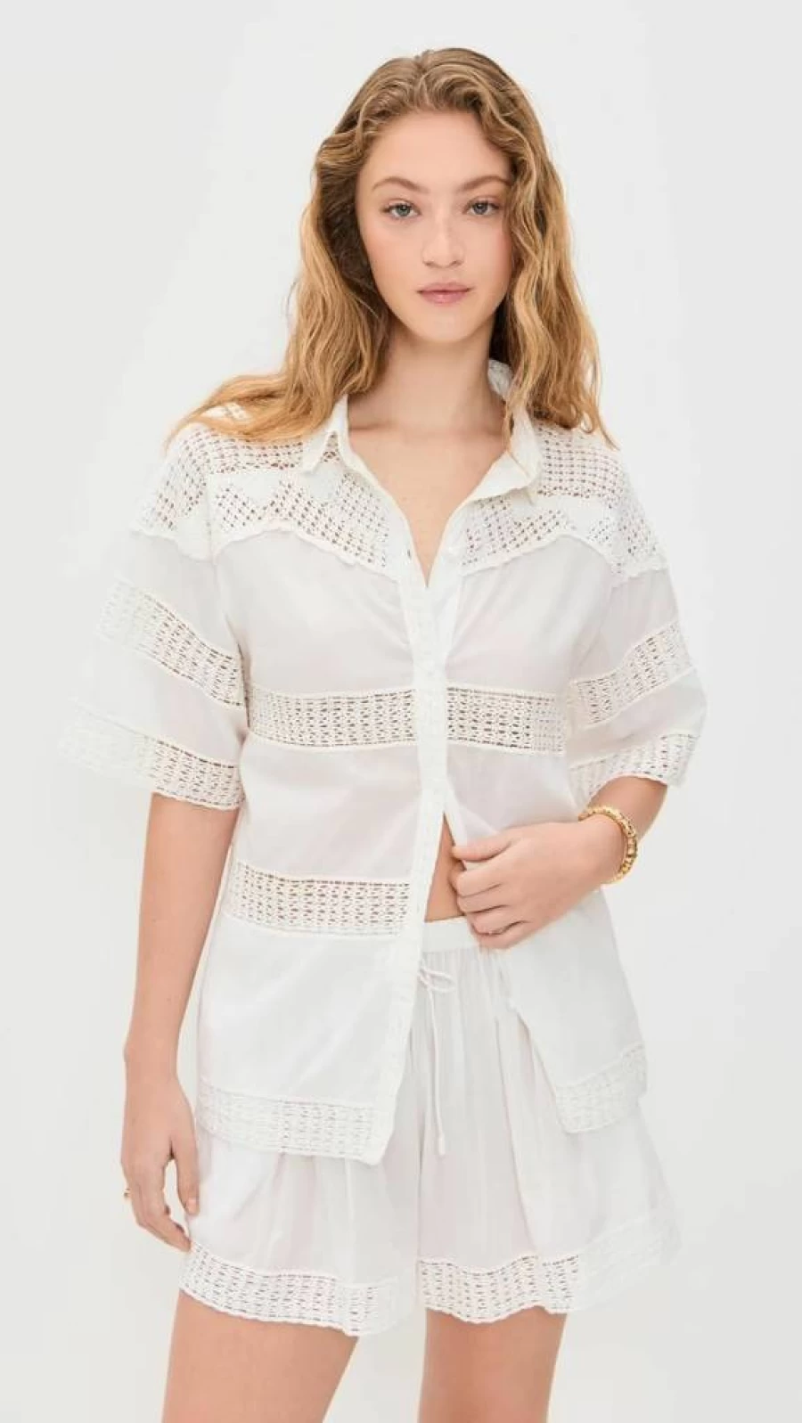 Ulla Johnson Women's Amal Cover-Up Top: Lightweight Boho Blouse for Summer