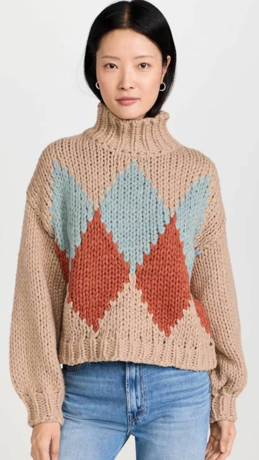 Little Lies Women's Hand-Knit Patterned Sweater – Cozy & Stylish Knitwear