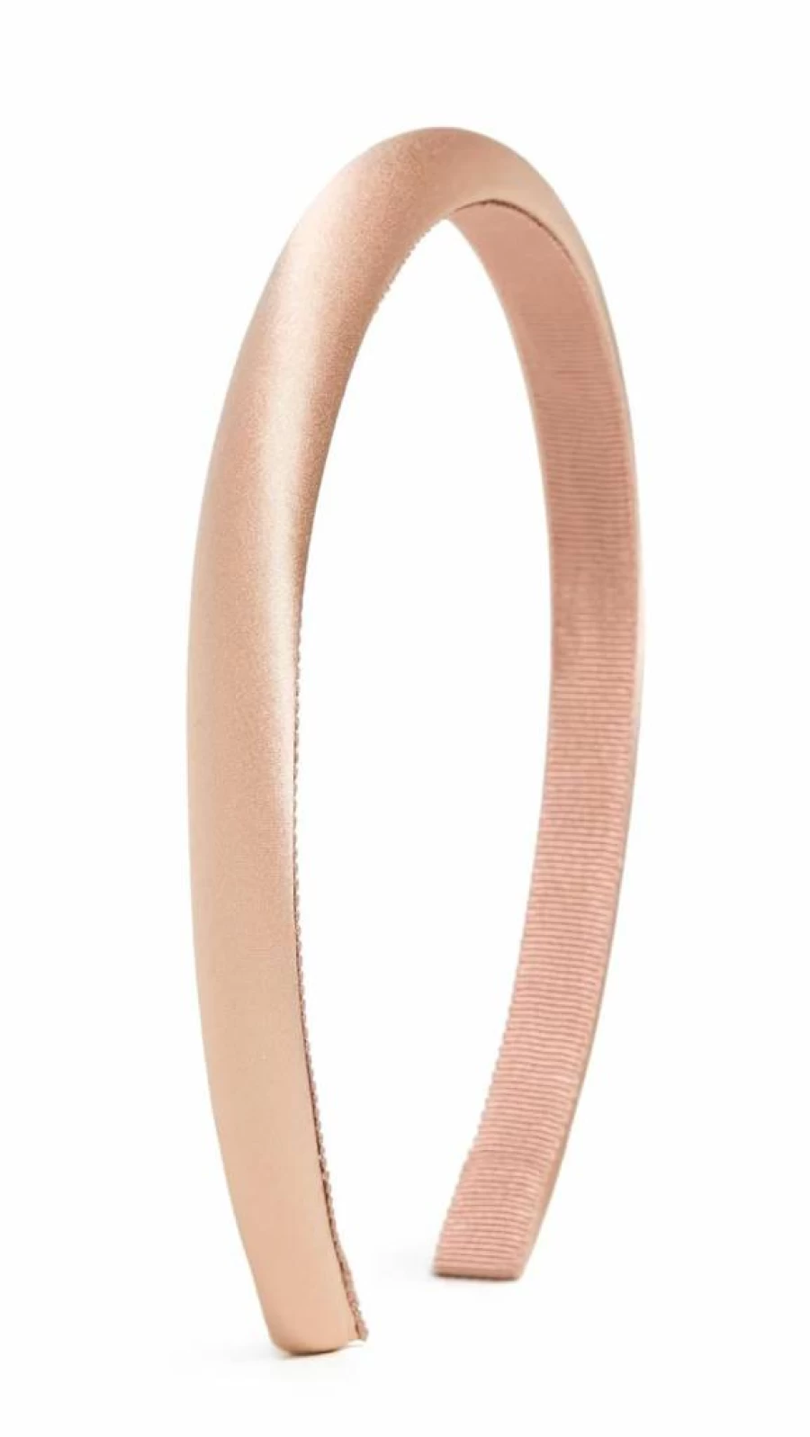 Jennifer Behr Tiana Silk Satin Headband for Women - Almond Pink One Size Hair Accessory