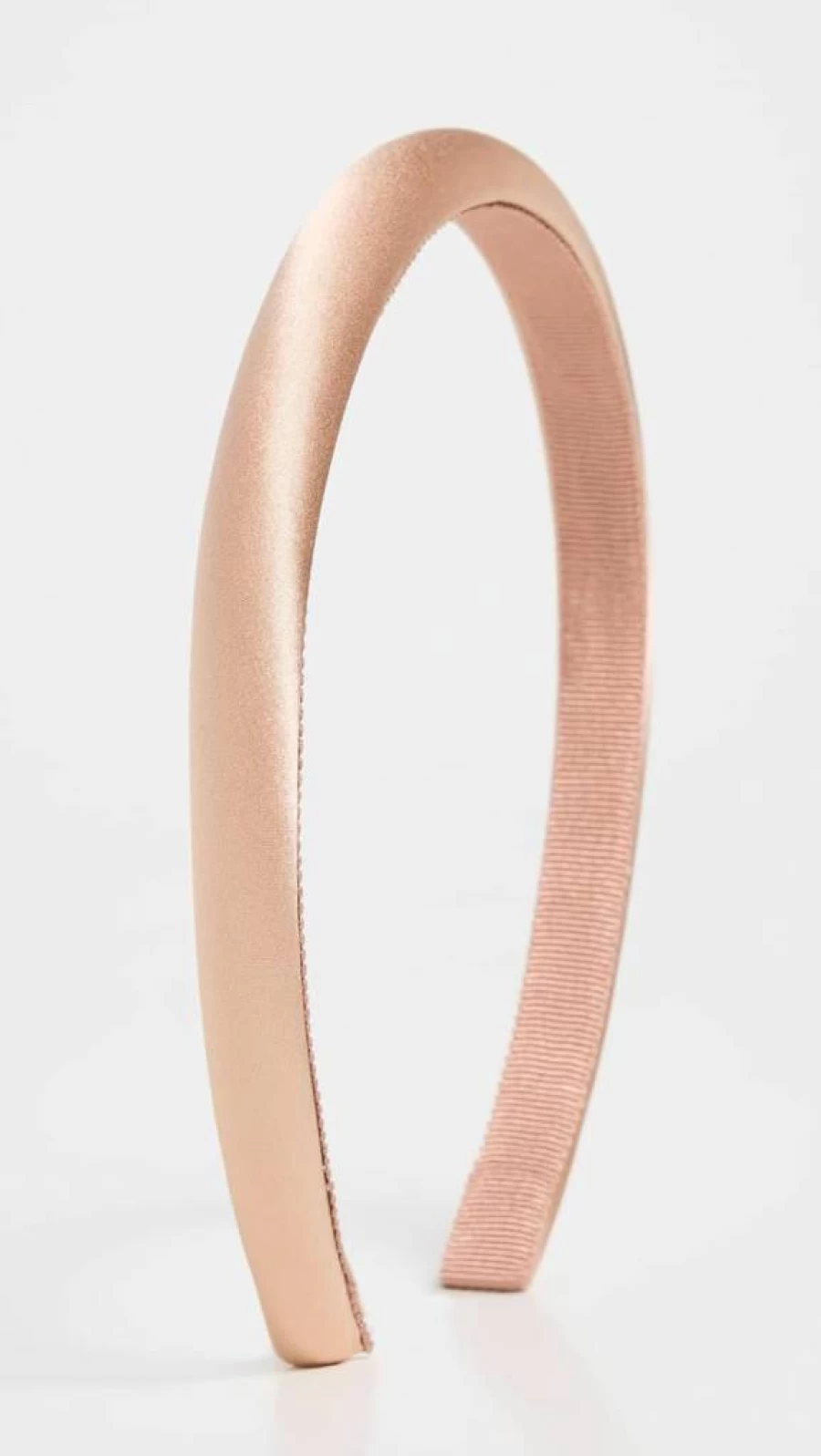 Jennifer Behr Tiana Silk Satin Headband for Women - Almond Pink One Size Hair Accessory