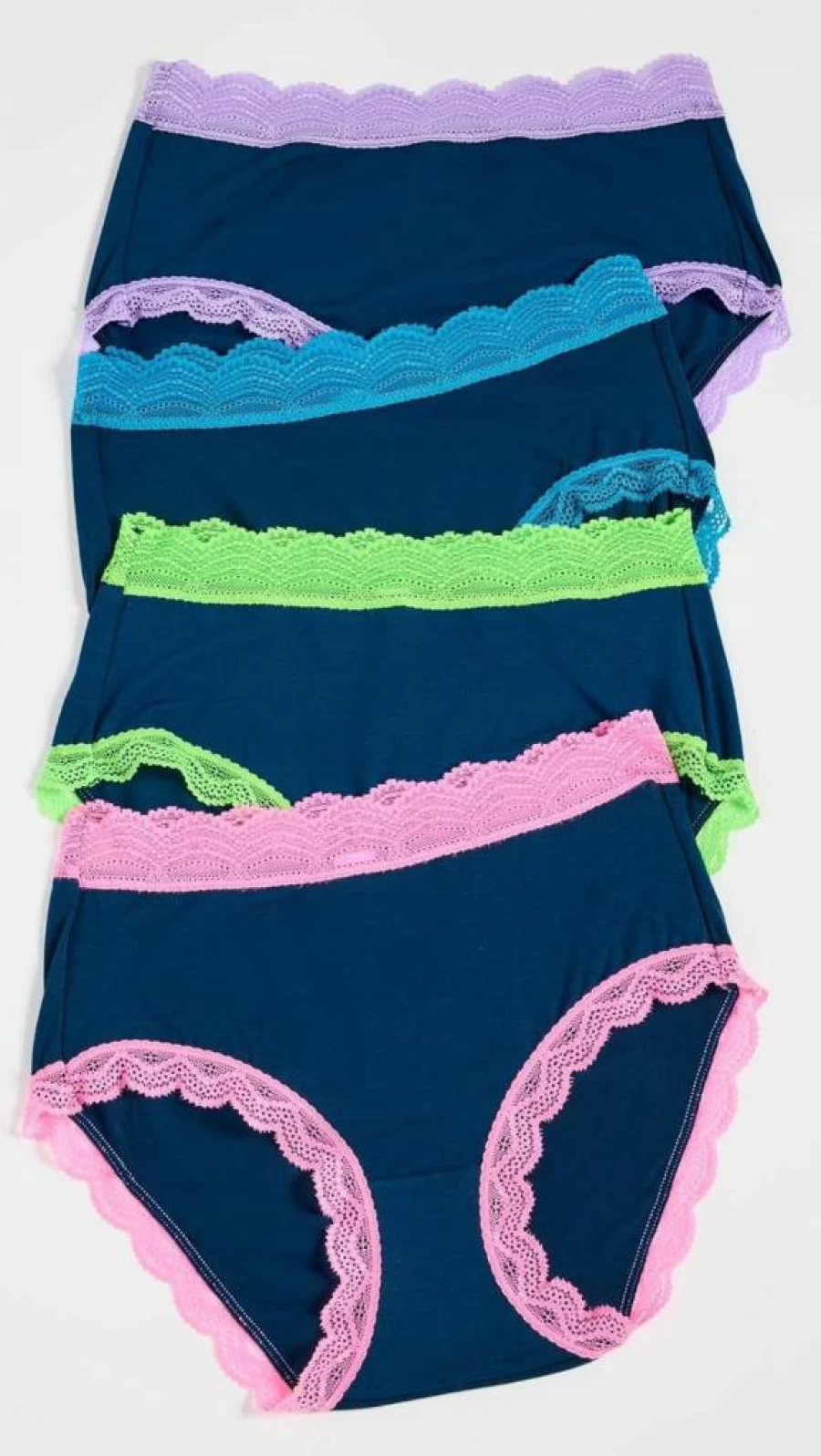 Stripe & Stare Women's High Rise Cotton Knickers 4-Pack - Soft Breathable Underwear Set